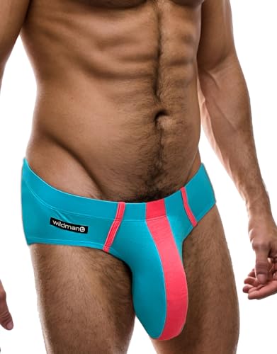Wildmant Monster Cock Modal Briefs Baby Blue and Pink3