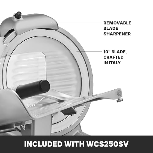 Image of Waring Electric Food Slicer with 10 in Blade | 10 in Blade, 3 /4 Horsepower Motor, Cast Aluminum Base, for Professional Kitchens & Delis