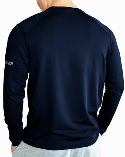 Image of Noble Monk Men's Polyester Regular Fit Solid Full Sleeve Activewear T-Shirt for Casual Wear | Modern Clothing T-Shirt Comfort Fit and High-Performance for Everyday Wear