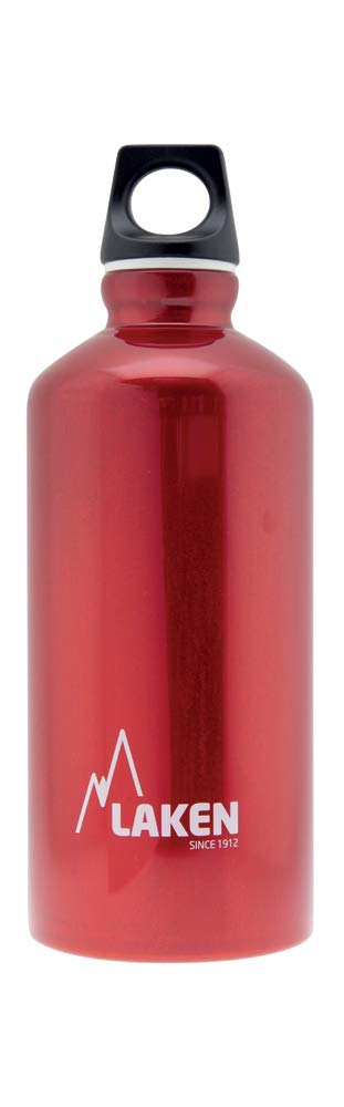 Laken 0.6L Aluminium Bottle, Red Futura (Narrow Mouth).