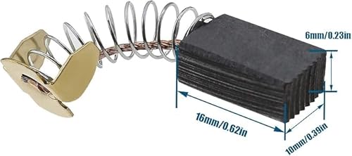 1 Paar Kohlebürsten 103A / CB-103 für Makita HM0810 HM0871C HM0810B HM0810T – 6 x 10 x 16 mm