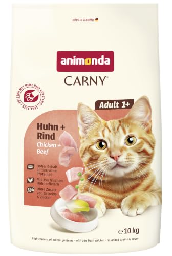 animonda Carny Adult Katzen Trockenfutter mit Huhn und Rind (1 x 10kg)