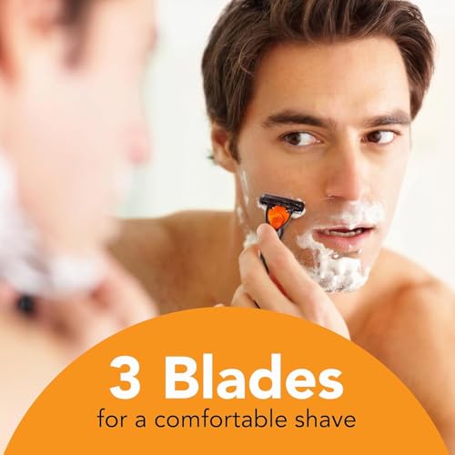 BIC Comfort 3 Men's Refillable 3 Blade Razors, Black Handle with Pivoting Head, 12-Pack - Image 6