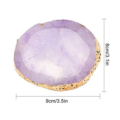 Naturharz Stein Nail Palettes mit Goldrand für Nagel DIY Design Nail Art, Nagellack Make up Pallete Nail Art Polnisch… – Bild 4