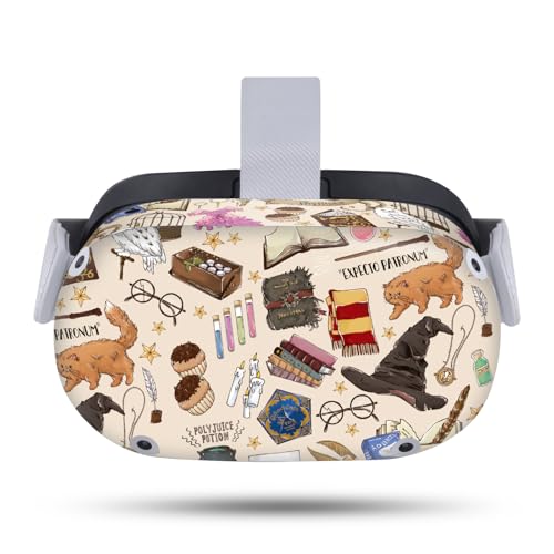 Head Case Designs Officially Licensed Harry Potter Hogwarts Pattern Graphics Vinyl Sticker Skin Decal Cover Compatible with Meta Quest 2