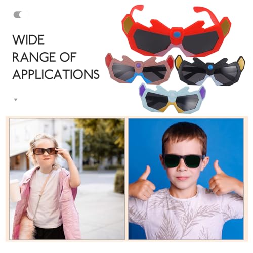 TOYANDONA Óculos Adereços Para Fotos 4 Peças Unissex Robô Óculos De Sol Brinquedo Novidade Óculos De