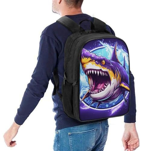 Mochila de mujer impermeable Shark con espacio portátil para colegio 5