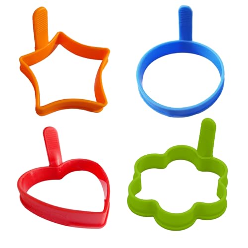 Molde de anillo para huevos, molde para tortillas, resistente al calor, para cocinar sándwiches de desayuno para interiores y exteriores
