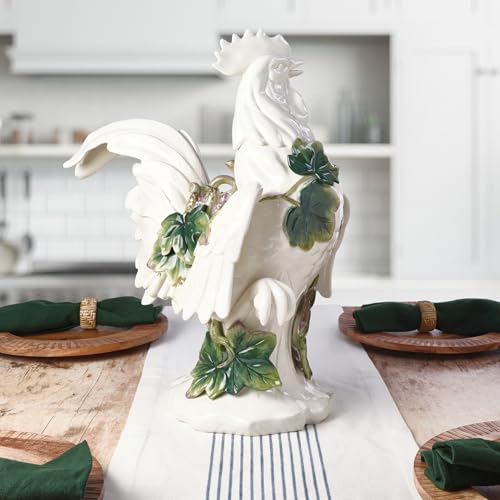 Fitz-and-Floyd-Ceramic-Rooster-Figurine-Sicily-Green-19-Inch Fitz and Floyd Ceramic Rooster Figurine Sicily Green 19 Inch