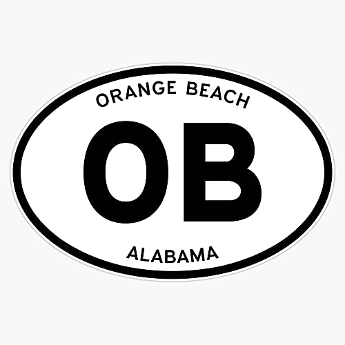 Ob, Orange Beach, Alabama Vinyl Decal Bumper Sticker 5" #TOP23