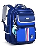 Amythe Mochila Escolar Niño - Mochilas Primaria para Niños 8-12 Años - Mochila Colegio Chicos Ergónomica Impermeable Ligera Gran Capacidad - Vuelta al Cole o Navidad -Azul