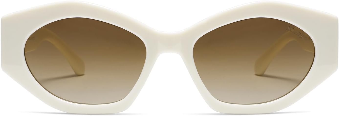 SOJOS Trendy Hexagonal Polarized Sunglasses for Womens Mens,Retro Polygon Shades Plastic Frame Sun Glasses SJ2307