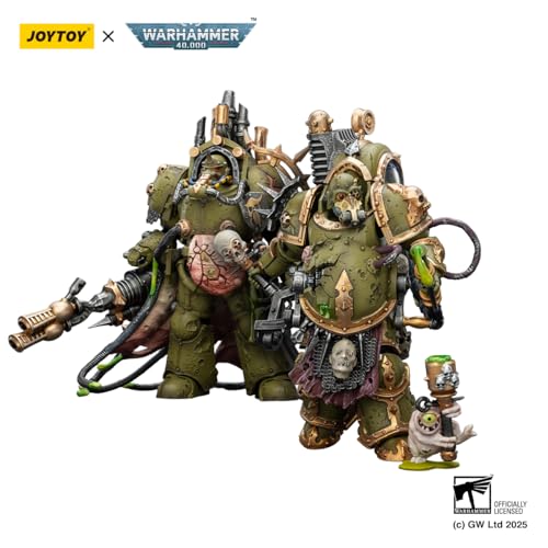 Image of JOYTOY Death Guard Warhammer 40k 1 /18 Action Figure Death Guard Foul Blightspawn and Lord of Virulence Collectible Gifts,Toys for Kids 15+ and Adults