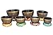 NHZ Chakra Healing Tibetan Singing Bowl Set of 7 for Meditation- Himalayan Singing bowls (Brown)