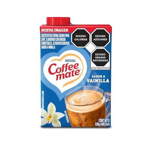 Coffee Mate Sustituto de Crema Para Café Líquido Sabor a Vainilla 530g