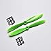 Produktbild JRUIAN Zubehör 5 Paar ABS CW/CCW 6045 Propeller 2 Blatt 2 Blatt rot Blau 6045 Prop T Blatt Drohnenpropeller QAV 250 280 für FPV UAV rc Flugzeug - (Farbe: Grün)