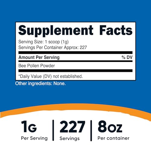 Nutricost Bee Pollen Powder (8 oz) (Unflavored) - 227 Servings, Gluten Free, Non-GMO, Vegetarian Dietary Supplement - Image 3