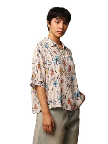 Image of ONLY Women's Cotton Floral Regular Fit Shirt