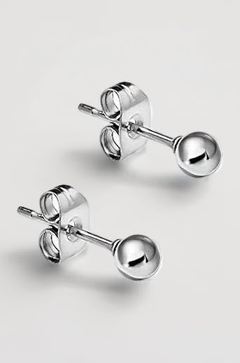 KUKSHYA Ball Design 925 Pure Silver Stud Earrings for Baby Girl, Men, Women, Girls & Boys