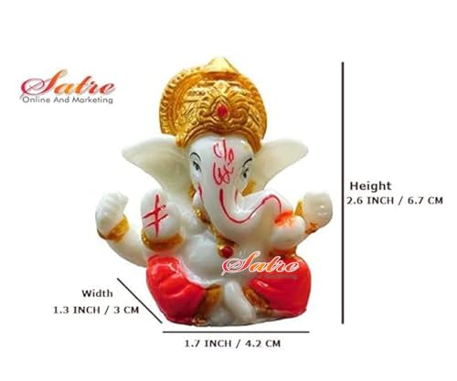 Estatua Pequeña de Ganesha 2.6 Pulgadas Multicolor miniatura 5