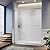 SUNNY SHOWER 60 in W x 72 in. H Semi-Frameless Shower Door 2 Sliding Door, Frosted Glass 1/4 inch Corner Shower Door Brushed Nickel Finish
