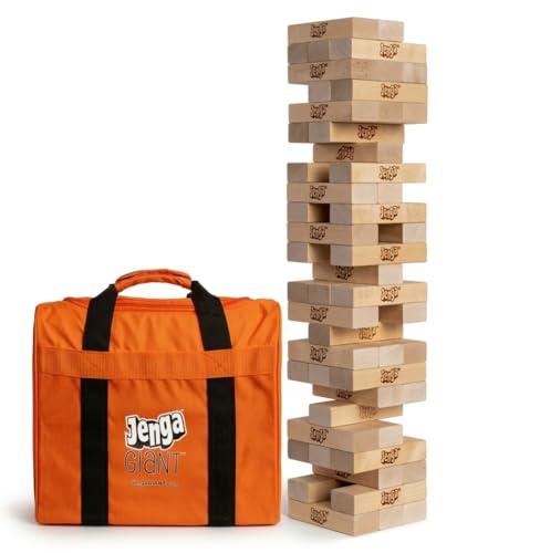 Jenga Giant - Hardwood Blocks - Stacks to Over 4 Feet - Officially Licensed - JS6