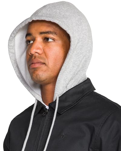 Image of Volcom Men's Rexton Jacket - Modern Fit Lightweight Zip-up Jacket Adjustable Hood, Everyday Outerwear