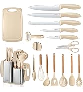 ROYALTY LINE RL-MB5N - Set di coltelli in acciaio inox, rivestimento antiaderente, 6 pezzi