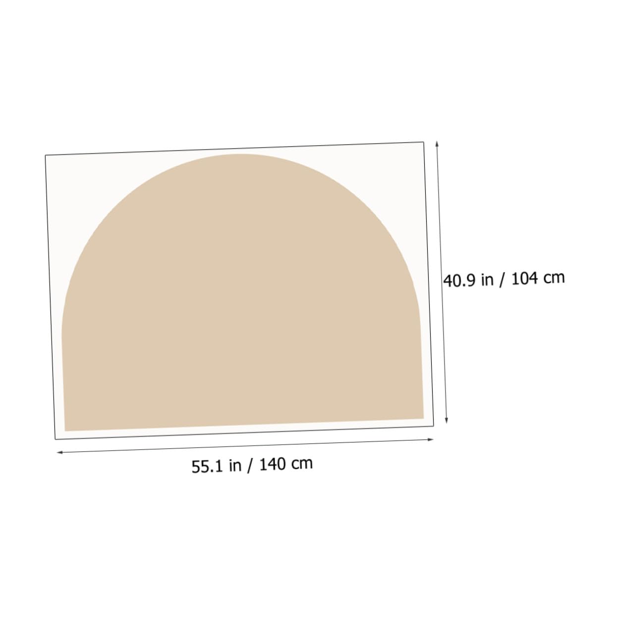 LIFKOME Calcomanía de Pared Geométrica Moderna para Dormitorio, Adhesivo Extraíble de Pvc Beige Fuerte Pegamento y Diseño Curvo, Decoración Elegante Hogar