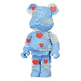 GOTIMON Blue Love Bricks Building Blocks Bear Set, 2630 Pieces, Gift for Adults and Kids