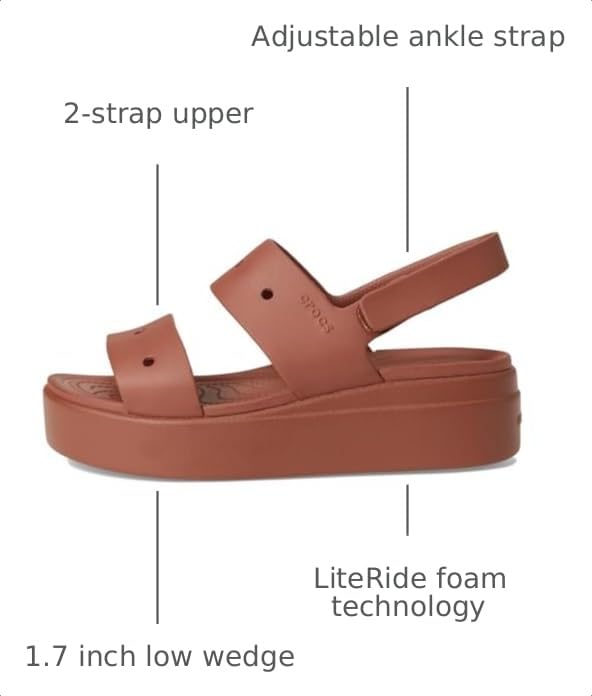 Image of Crocs Women's Brooklyn 4U Low Wedges, Platform Wedge Sandals for Women