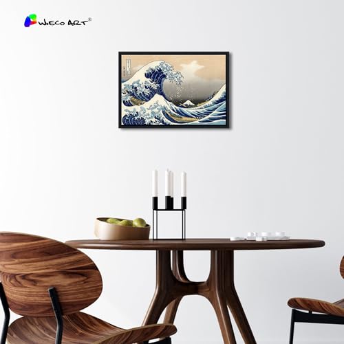Framed Canvas Art - Ocean Waves, 41.2x32.3 cm - Image 4