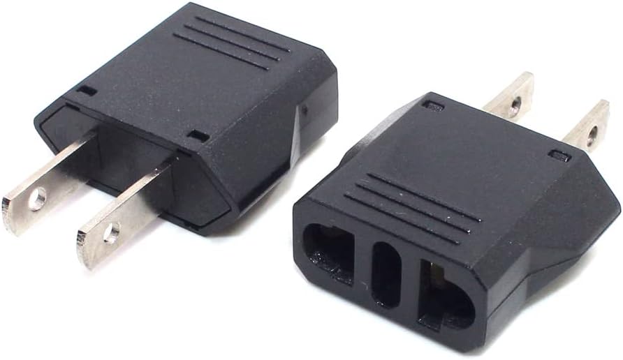 (5 Pack) Mini US 2Pin 115P Plug Adapter,Toptekits Europe