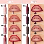 4Pcs Matte Lip Lipstick Crayon Lip Liner Thick Pencil, High-Pigment Outline lips, Non-sticky Matte Velvet Texture, Waterproof & Smudge-Proof Longwear Pigmented, Fit for all tones 01# Set - Image 2