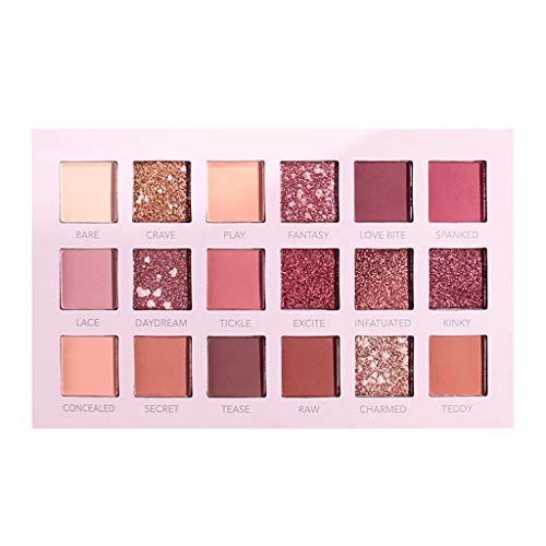 BKSYOFU 18 colores mate nacarado radiante brillo sombra de ojos paleta shimmer pigmento sombra sombra de belleza maquillaje