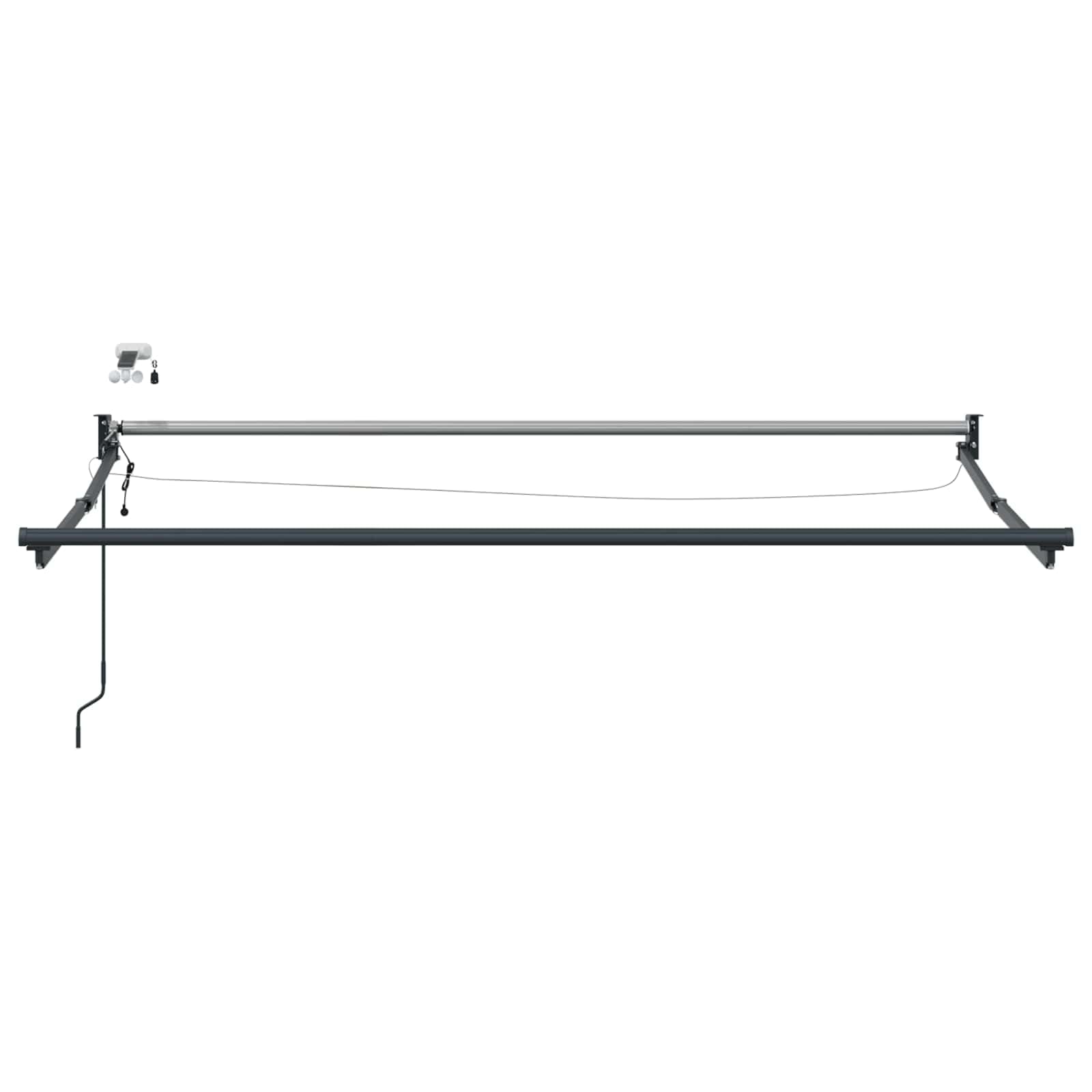 Toldo eléctrico extensible blanco 3 x 2,5 m con sensor de clima LED, marco de aluminio, protección solar, protección contra el viento, impermeable para jardín, balcón, terraza, exterior