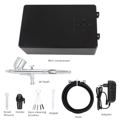Image of I-BEAUTEE New Upgraded 55PSI benchtop Airbrush Set, Gravity fed Multi-Function Airbrush Kit with Compressor for Model Painting,Portable air Brush kit for Cake Decoration Makeup Airbrush Gun kit