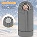 Yoofoss Stroller Cover for Winter, Toddler Stroller Footmuff Universal for Most Stroller, Water Resistant Warm Coral Baby Stroller Bunting Sleeping Bag Light Grey