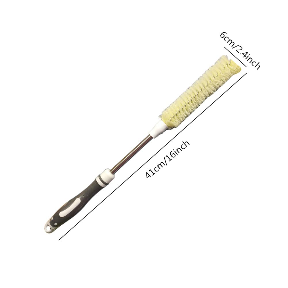 Flexible Long Water Bottle Cleaning Brush with Long Handle, Bendable Baby Milk Bottle Brushes for Narrow Neck Decanter Wine Glass Jugs Juicers Coffee Mug Sports Bottle (16 inch)