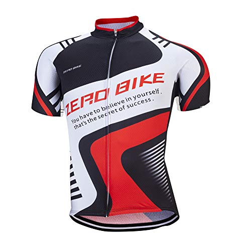 ZEROBIKE® - Maillot de ciclismo transpirable de manga corta para hombre, ropa deportiva de poliéster para bicicleta, Tela de alta calidad, Type 2, XXL