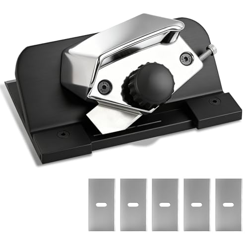 Steel Bevel Mat Cutter with Auto-Springback Safety Design Handheld 45 Degree Angle Matt Cutter with 6 Replacement Blades Professional Matboard Cutter for Picture Framing & Photo Mat Cutter