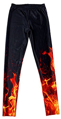 Image of QZUnique Leggings for Women, Halloween Full-Length Printed Legging Footless Elastic Yoga Pants, Regular and Plus Size