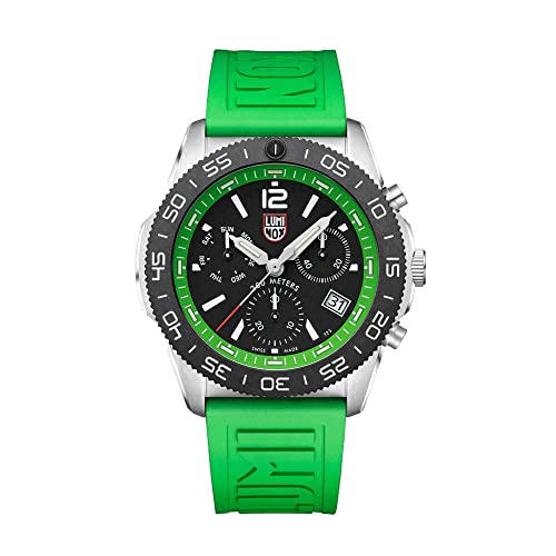 Preisvergleich Produktbild Luminox Ronda Z60 Herren-Armbanduhr mit schwarzem Zifferblatt, grünes Gummiband