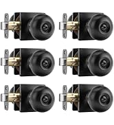 goldenwarm Black Door Knobs Interior, Matte Black Privacy Door Knobs for Bedroom Bathroom, Heavy ...