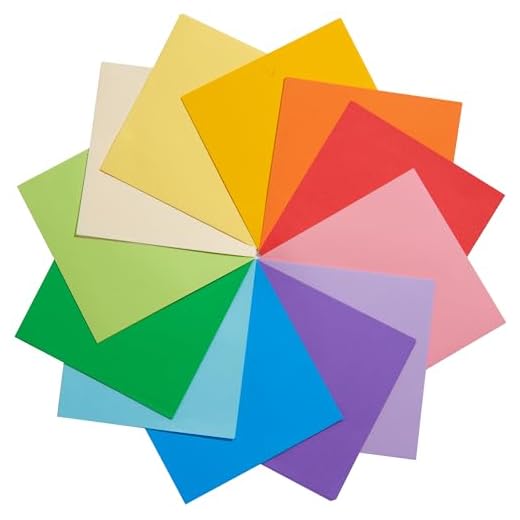 Papel de origami de colores, 120 hojas, 12 colores brillantes, 6 pulgadas, 70 g/m², papel plegable cuadrado de doble cara para manualidades, manualidades, proyectos, niños y adultos
