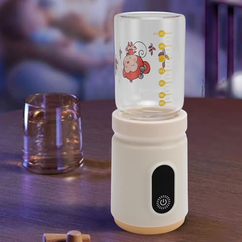 Cordless Rechargeable Milk Warmer with Digital Temperature Level Heating - 200ml Baby Bottle Warmer for Breast Milk Portable Travel Use - Image 6