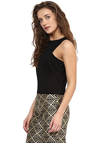 Image of Miss Chase Women's Maroon Sleeveless Crop Top