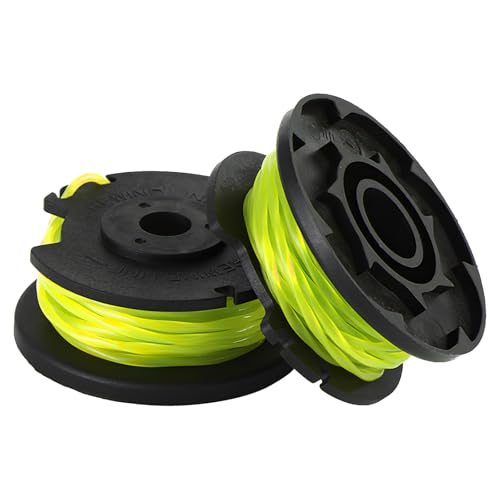 Wlleoaa 2 PCS Trimmer Spool Lines Replacement Spool Line for Ryobi Strimmer Trimmer Spools Line Replacement Grass Trimmers Spools Strimmer Wire for RAC143 RLT36B33 RY36LT33A-0 RLT36C3325