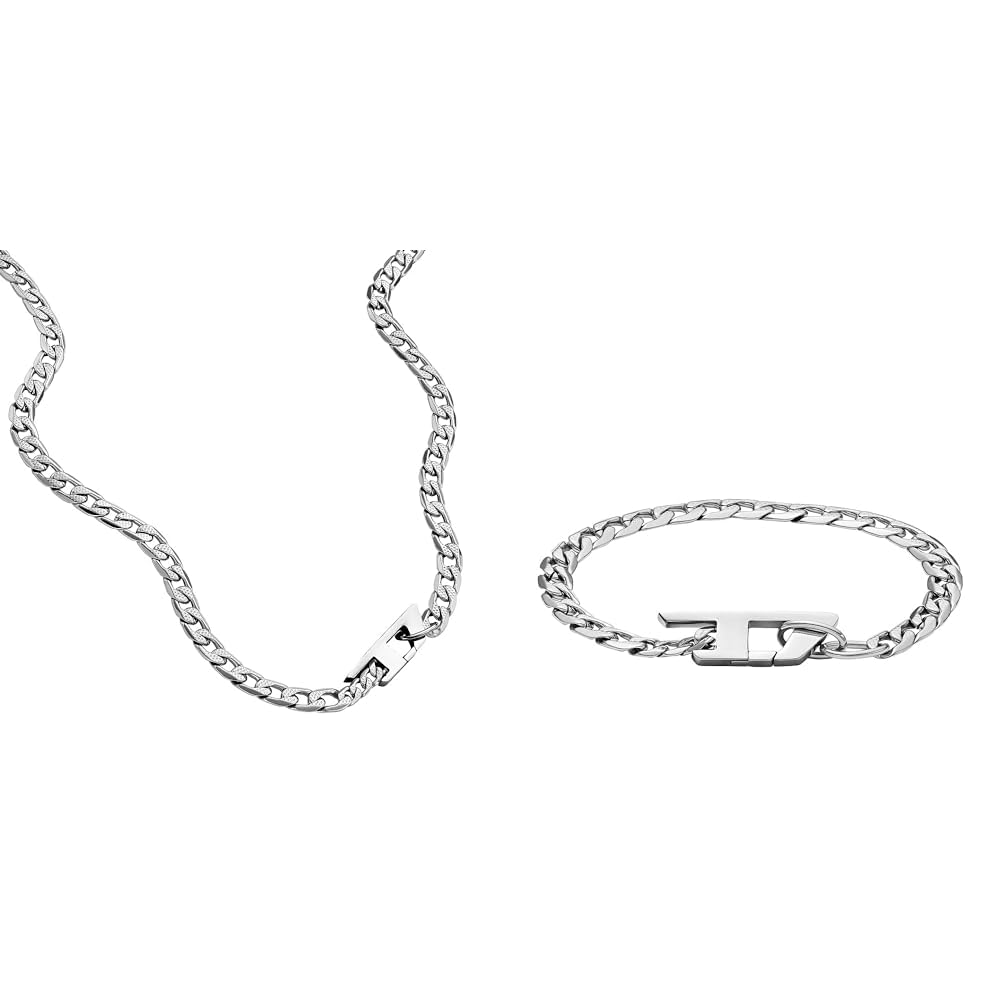 Diesel Herren-Edelstahlkette-Schmuck-Set