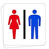 お手洗 トイレ 高耐候性ステッカー 150x150mm ２枚組